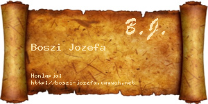 Boszi Jozefa névjegykártya
